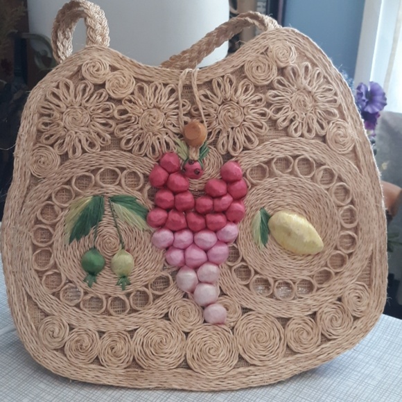 none Handbags - Vintage summer straw bag none Handbags - Vintage summer straw bag